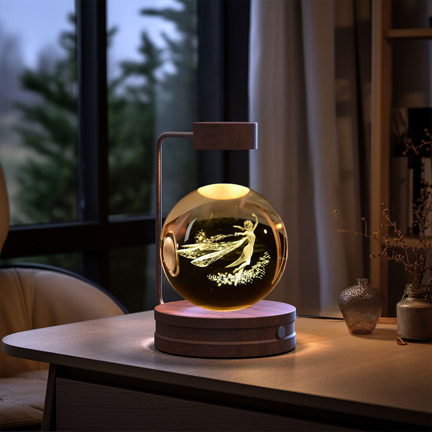 Crystal Ball Cosmic Dinosaur Indoor Night Light USB Power Warm Bedside Light Birthday Gift Night Lamp - SD & CO.