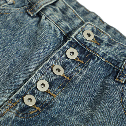 Ripped Denim Bootcut Trousers Men And Women