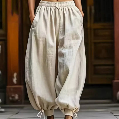 Simple Elastic Slim Versatile Loose Casual Pants For Women