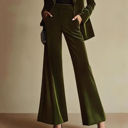 Autumn And Winter Fashion Temperament High-end Goddess Flared Pants