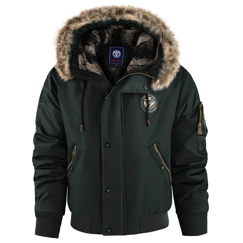 Men's Heavy-Duty Winter Parka with Faux Fur Hood
