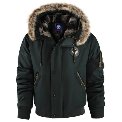 Men's Heavy-Duty Winter Parka with Faux Fur Hood