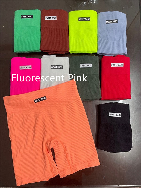 Sports Yoga Suit With Chest Pad Shockproof Beauty Back Hip Withdraw Stretch Sports Women's Shorts