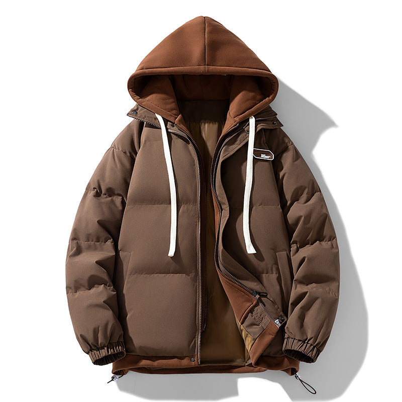 Two-Layer Hooded Puffer Jacket