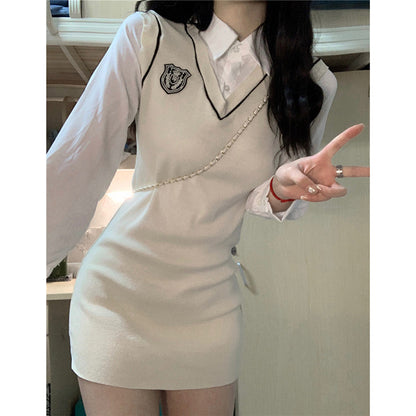 Women's Spring And Autumn New Academic Style JK Dress American-style Hip-hugging Skirt