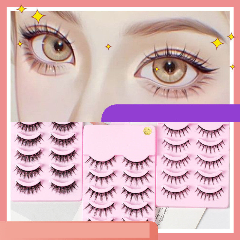 5 Pairs Manga Lashes New Arrival Anime Cosplay Natural Wispy  Korean Makeup Artificial False Eyelashes - SD & CO.