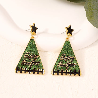 New Year Tree Girl Gift Earrings