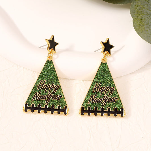 New Year Tree Girl Gift Earrings