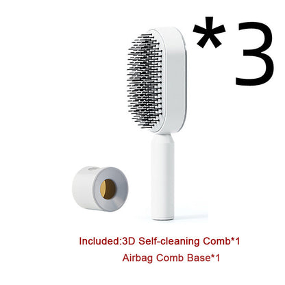 Self Cleaning Hair Brush For Women One-key Cleaning Hair Loss Airbag Massage Scalp Comb Anti-Static Hairbrush - SD & CO.