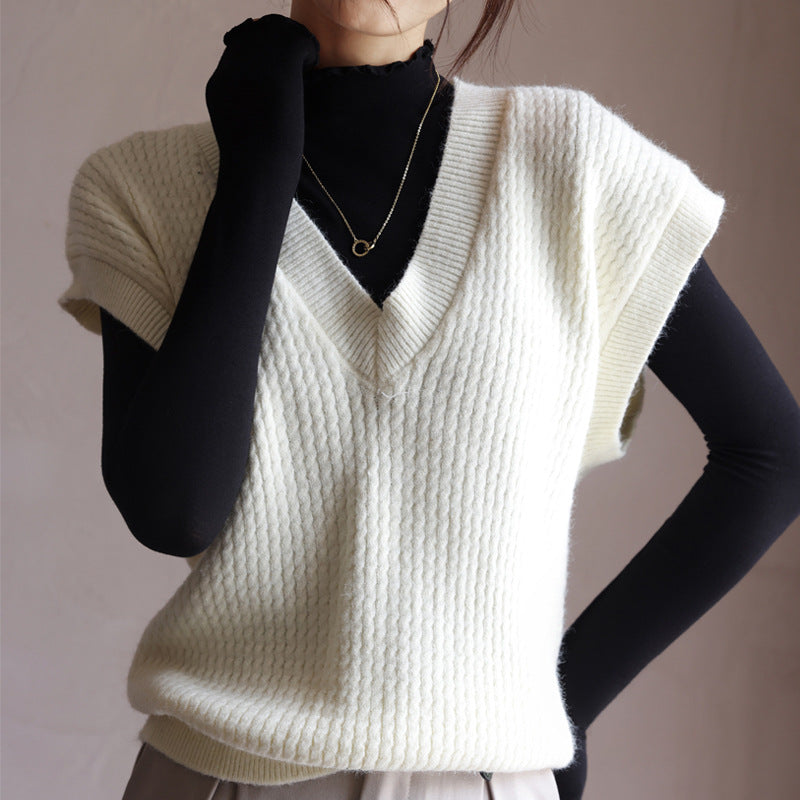 Women's Fashion Semi-high Neck Ruffle Base Shirt