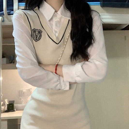 Women's Spring And Autumn New Academic Style JK Dress American-style Hip-hugging Skirt