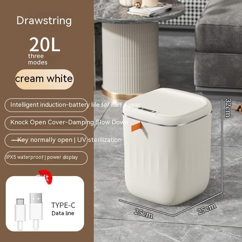 Smart Trash Can With Lid For Bedroom And Living Room Kitchen Storage Box Trash Can Induction Small Car Box Automatic Smart Dustbin Smart Trash Bin - SD & CO.