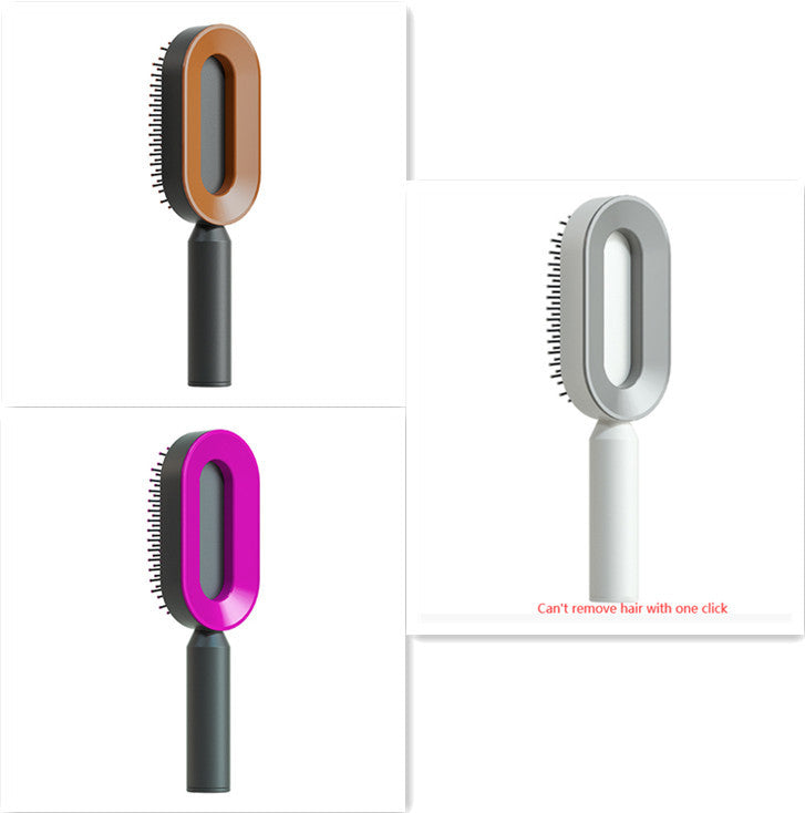 Self Cleaning Hair Brush For Women One-key Cleaning Hair Loss Airbag Massage Scalp Comb Anti-Static Hairbrush - SD & CO.