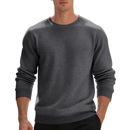 Fleece-lined Crew Neck Sweater Male Loose Casual Top - SD & CO.