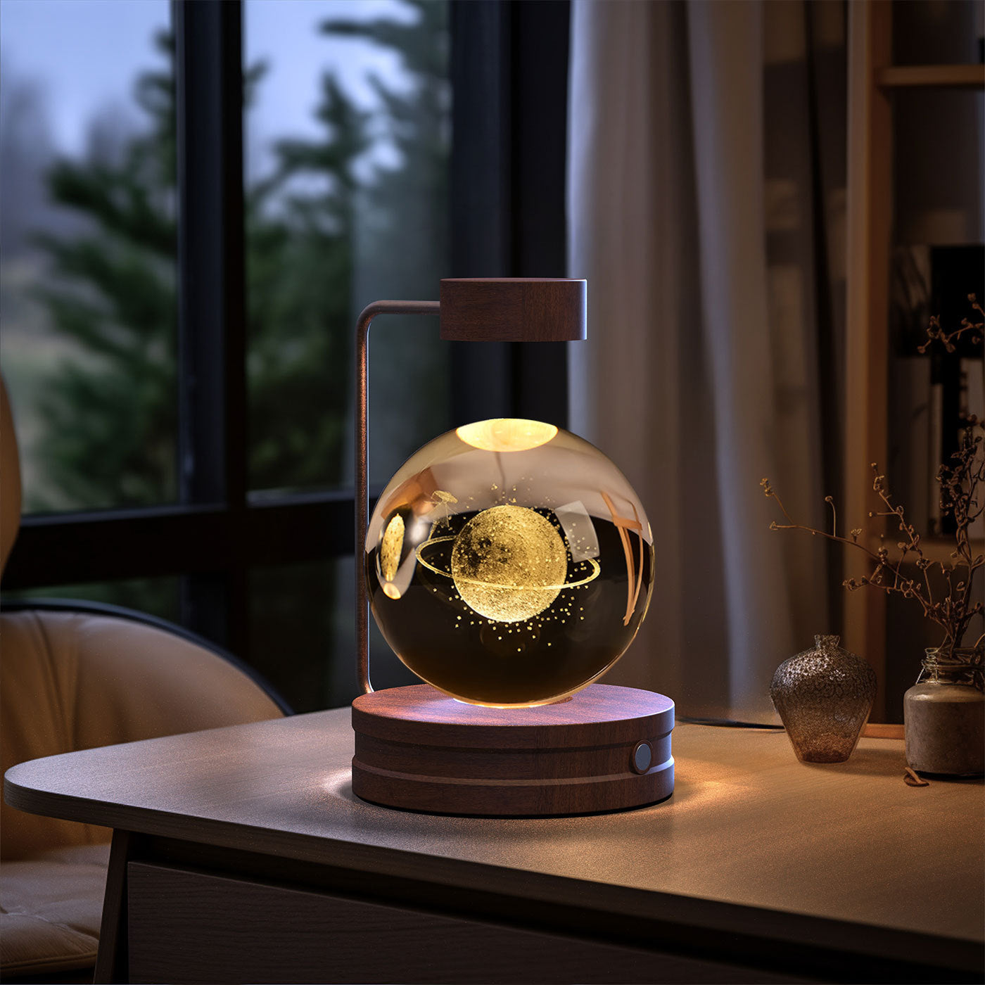 Crystal Ball Cosmic Dinosaur Indoor Night Light USB Power Warm Bedside Light Birthday Gift Night Lamp - SD & CO.