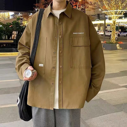 Fashion Loose Oversized Cardigan Long Sleeve Shirt Men - SD & CO.