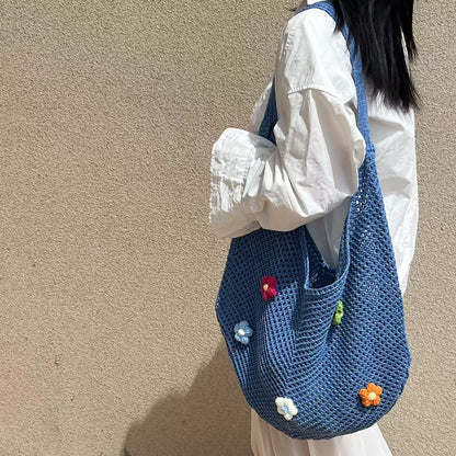 Hand-woven Hollow Shoulder Support Extra Large Bag