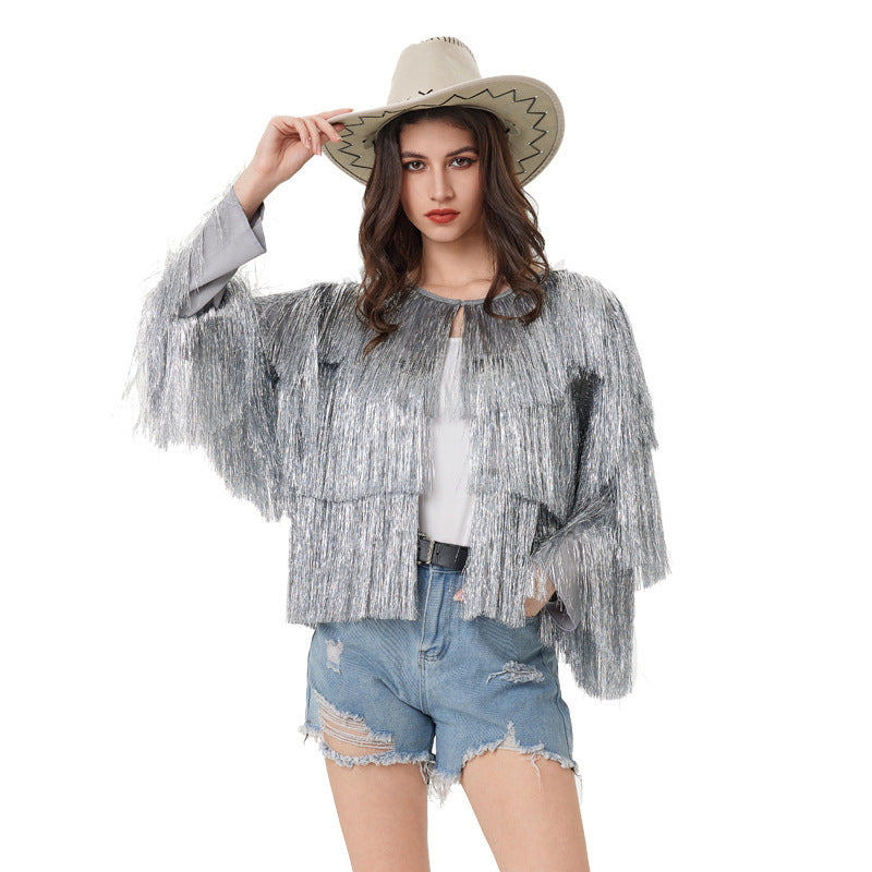 Tassel Long Sleeve Springsummer Cardigan Jacket - SD & CO.
