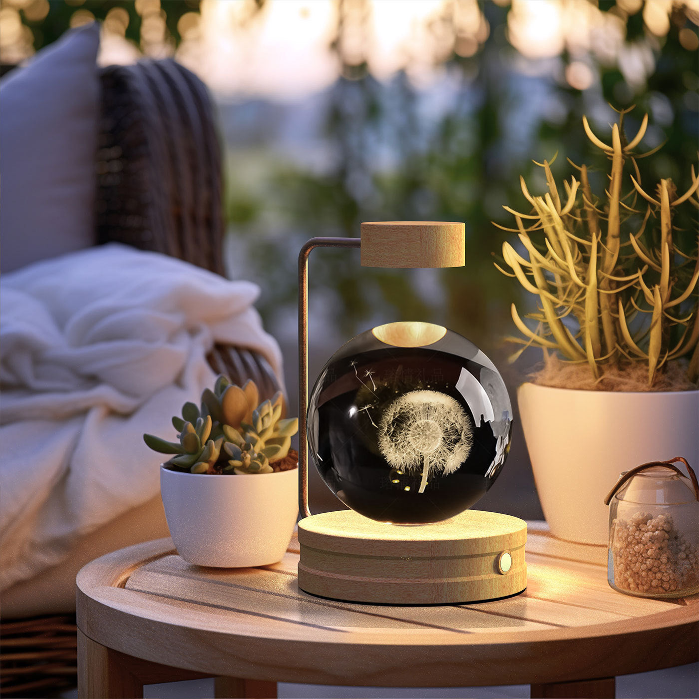 Crystal Ball Cosmic Dinosaur Indoor Night Light USB Power Warm Bedside Light Birthday Gift Night Lamp - SD & CO.