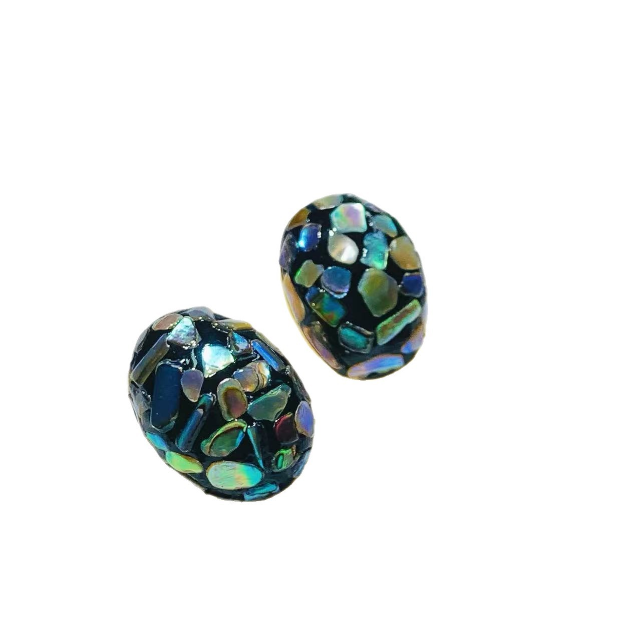 Lacquer Rhinoceros Skin Bead Pendant Earrings For Women