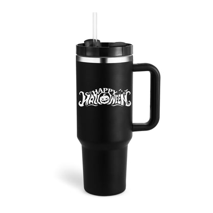 40 Oz Tumbler With Handle Straw Insulated, Stainless Steel Spill Proof Vacuum Coffee Cup Tumbler With Lid Tapered Mug Gifts For Valentine Lover Suitable For Car Gym Office Travel - SD & CO.