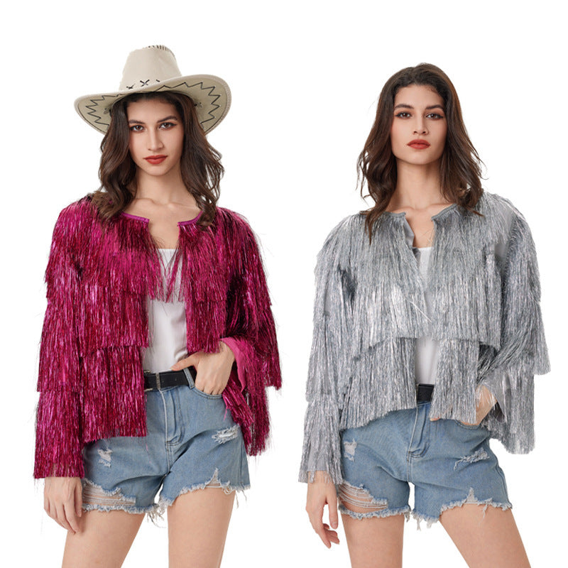 Tassel Long Sleeve Springsummer Cardigan Jacket - SD & CO.