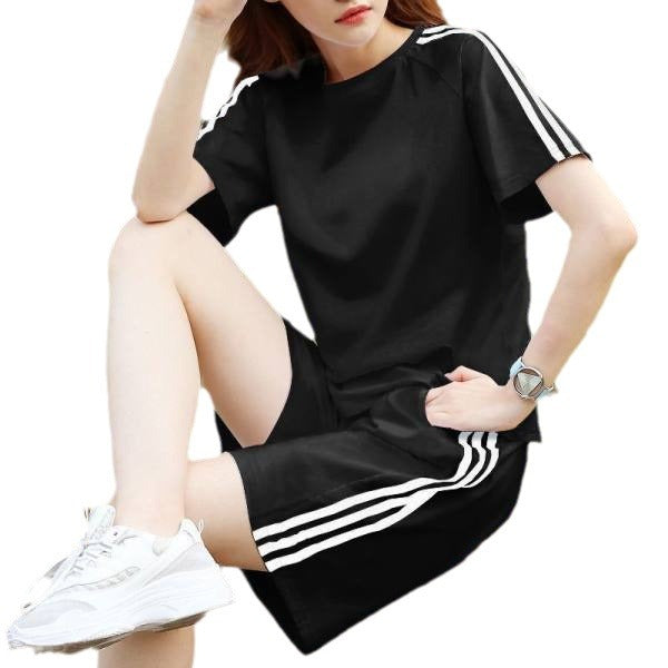 Summer Loose Short Sleeve Shorts Two-piece Trendy