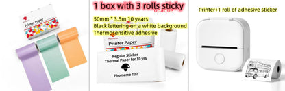 Portable Mini Thermal Label Printer Home Photo Printer Student Wrong Question Printer Bluetooth-compatible Mini Label Printer Price Tag - SD & CO.