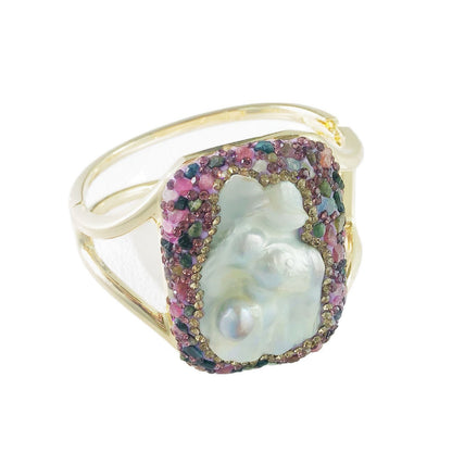 Natural Baroque Pearl Purple Bracelet