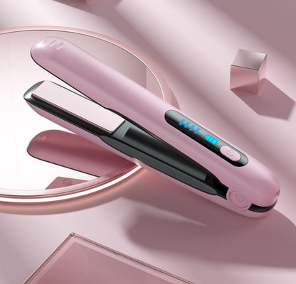 Wireless Hair Straightener Flat Iron Mini 2 IN 1 Roller USB 5000mAh Max 200 Degree Portable Cordless Curler 4 Levels Dry And Wet Uses - SD & CO.