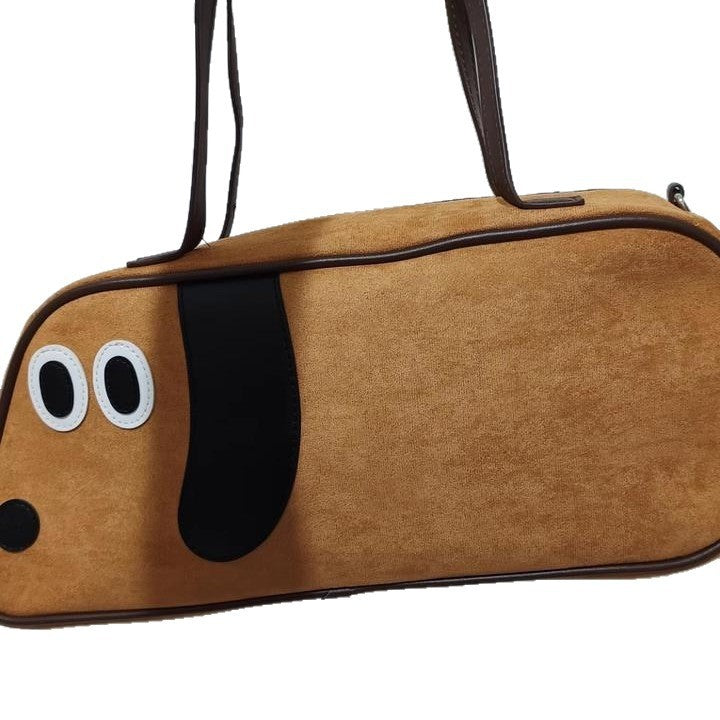 Virtue Pull Sausage Dog Cute Large Capacity Crossbody Shoulder Bag