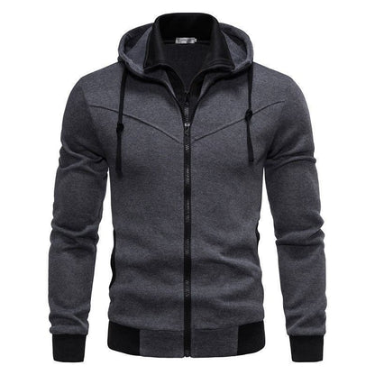 Sports Leisure Color-block Hooded Jacket