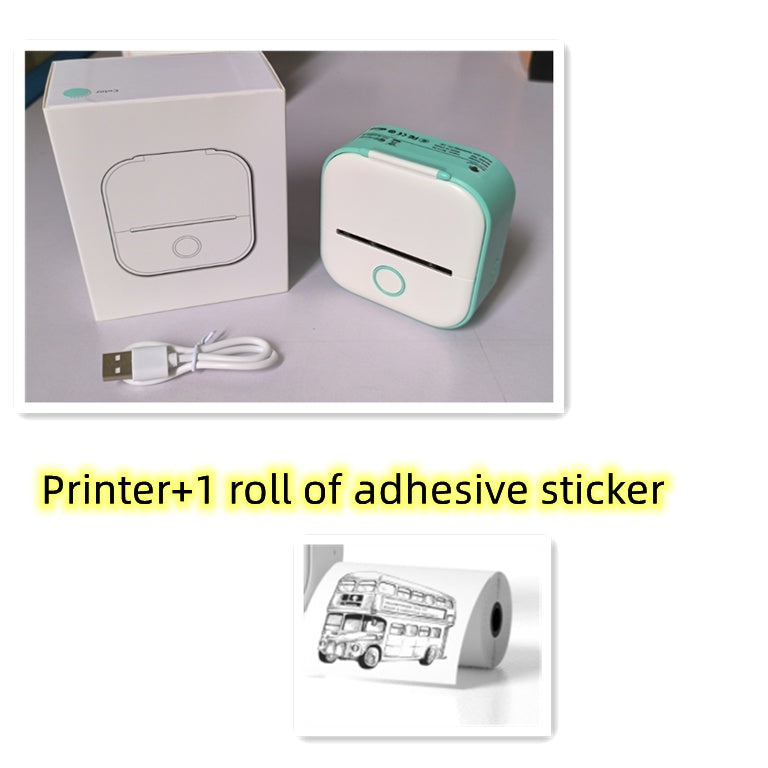 Portable Mini Thermal Label Printer Home Photo Printer Student Wrong Question Printer Bluetooth-compatible Mini Label Printer Price Tag - SD & CO.