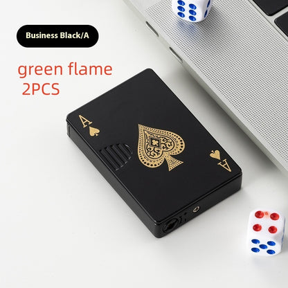 Poker Card Metal Windproof Straight Forward Creative Personalized Lighter