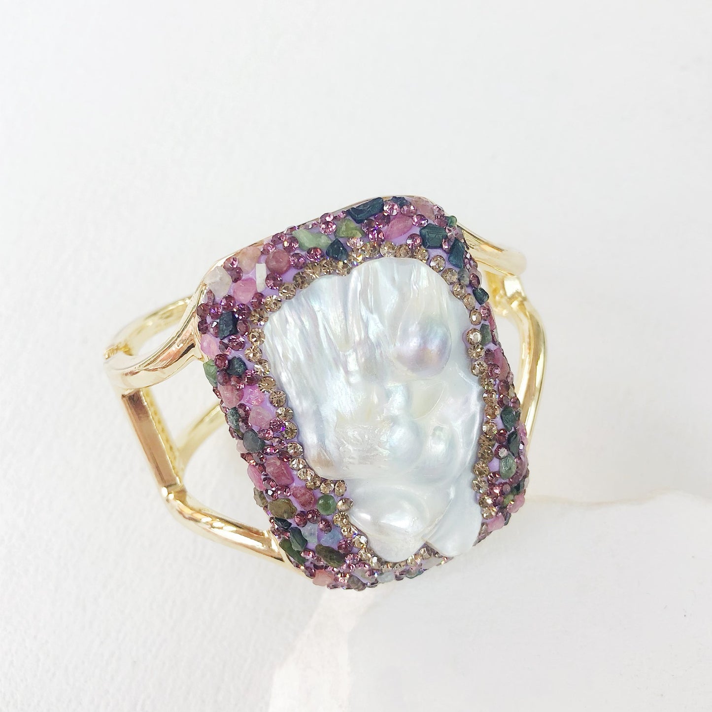 Natural Baroque Pearl Purple Bracelet