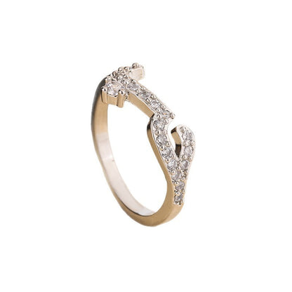 Simple Full Diamond Row Rose Gold Split Ring