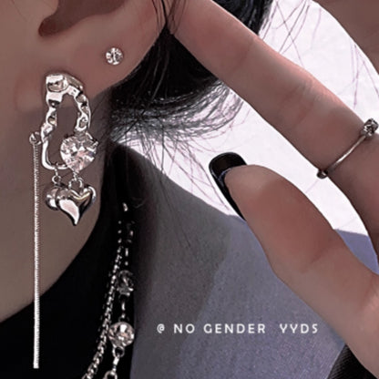 Asymmetrical Textured Stud Earrings For Women, Niche Design