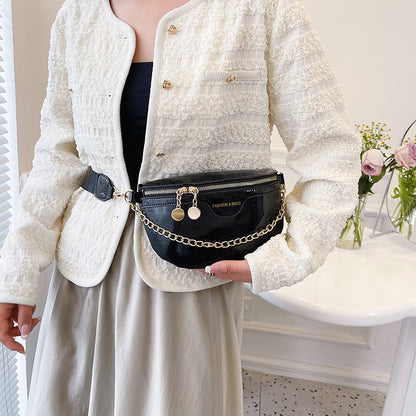 Shiny Chest Bag WesternWide Shoulder Strap Shoulder Bag