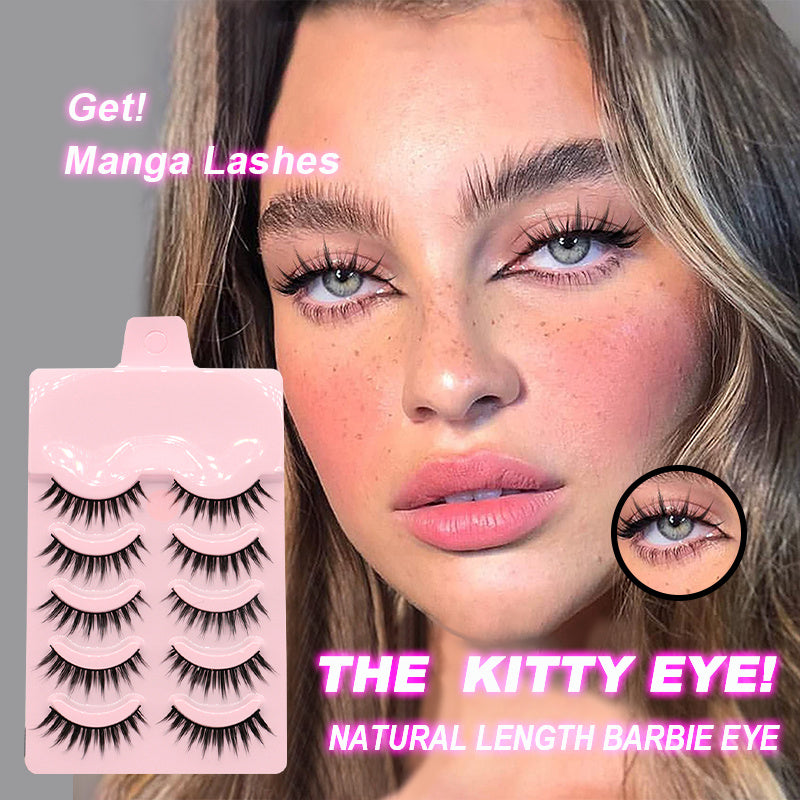 5 Pairs Manga Lashes New Arrival Anime Cosplay Natural Wispy  Korean Makeup Artificial False Eyelashes - SD & CO.