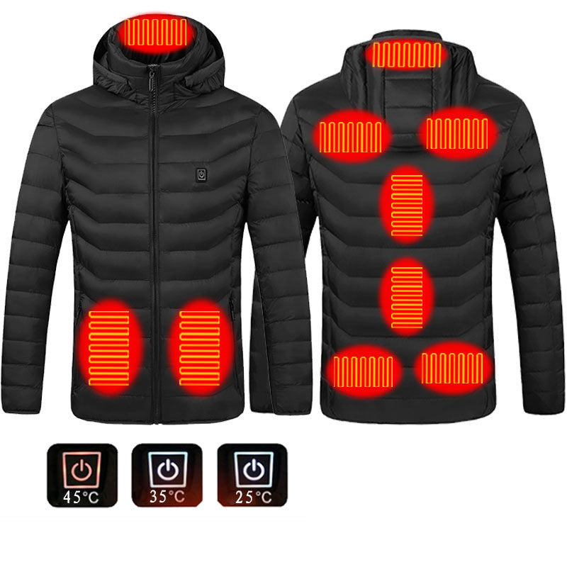 New Heated Jacket Coat USB Electric Jacket Cotton Coat Heater Thermal Clothing Heating Vest Men's Clothes Winter - SD & CO.