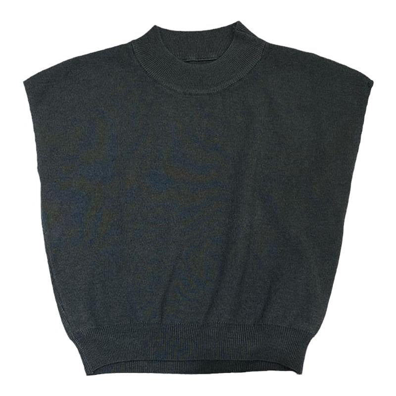 Sleeveless Loose Short Waist Bandage Dress Outer Wear Vest