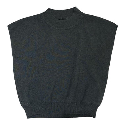 Sleeveless Loose Short Waist Bandage Dress Outer Wear Vest