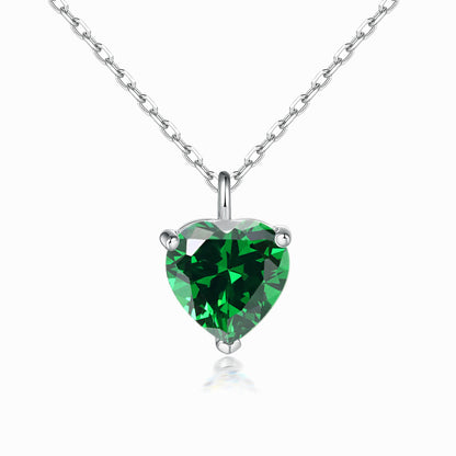Simple Heart-shaped Zircon Pendant Necklace Versatile
