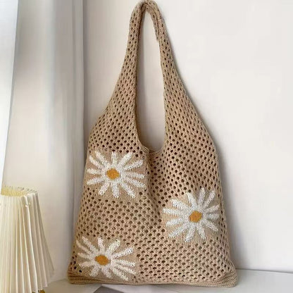 Hand-woven Hollow Shoulder Support Extra Large Bag