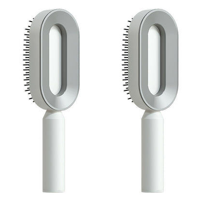 Self Cleaning Hair Brush For Women One-key Cleaning Hair Loss Airbag Massage Scalp Comb Anti-Static Hairbrush - SD & CO.