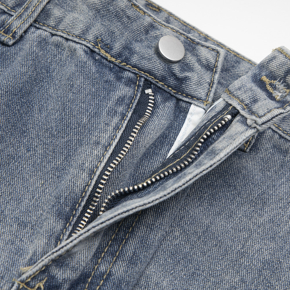 Ripped Denim Trousers For Men And Women