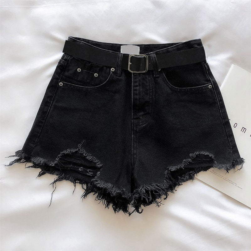 Fashion Leisure Ripped Denim Shorts For Women