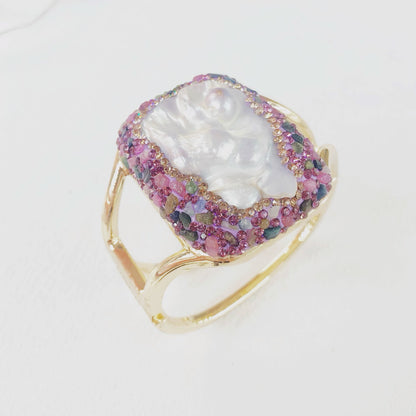 Natural Baroque Pearl Purple Bracelet