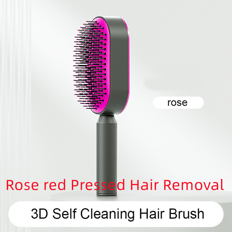 Self Cleaning Hair Brush For Women One-key Cleaning Hair Loss Airbag Massage Scalp Comb Anti-Static Hairbrush - SD & CO.
