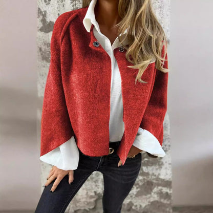 Lady's Bat-sleeve Cardigan Short Cashmere Coat